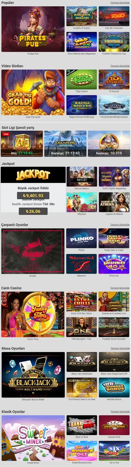 Popüler casino oyunları