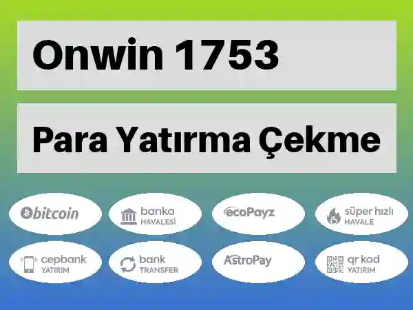 Onwin Mobil Para yatırma ve çekme 1753