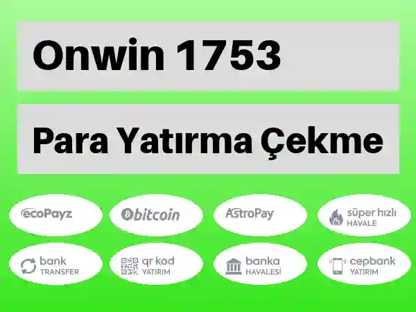 Onwin Mobil Para yatırma ve çekme 1753