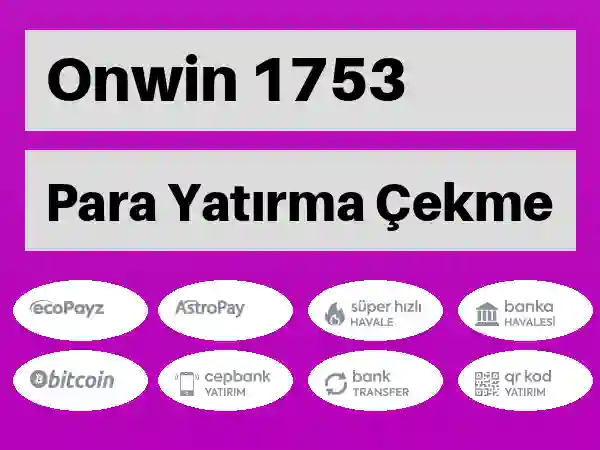 Onwin Mobil Para yatırma ve çekme 1753