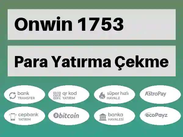 Onwin Mobil Para yatırma ve çekme 1753