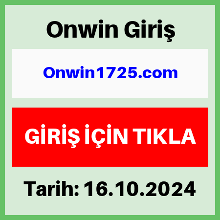 Onwin yeni giriş adresi