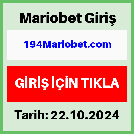 Mariobet yeni giriş adresi